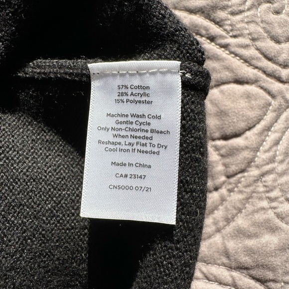 Talbots Fair Isle Black Mock Neck Sweater Dress - Picture 8 of 8